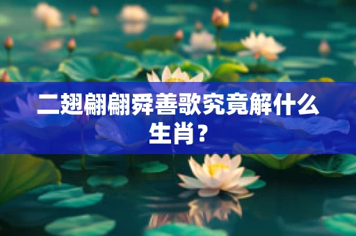 二翅翩翩舜善歌究竟解什么生肖？